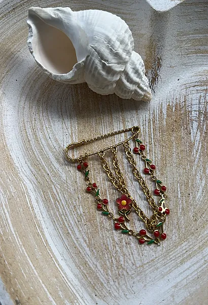 CHERRY BROOCH